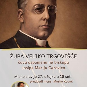 Misa za pokojnog biskupa Josipa Carevića o obljetnici njegove smrti
